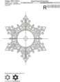 Снежинка для монограммы - 3 размера