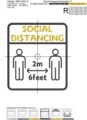 Социальная дистанция Бесплатный Дизайн машинной вышивки аппликация - 6 размеров