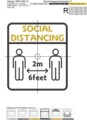 Социальная дистанция Бесплатный Дизайн машинной вышивки аппликация - 6 размеров