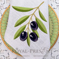 Средиземноморские черные оливки Дизайн машинной вышивки - 2 размера
