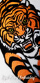 Тигр с надписью Дизайн машинной вышивки - 3 размера