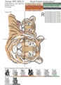 Тигрица и Тигренок Дизайн машинной вышивки - 8 размеров