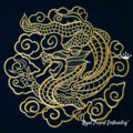 Традиционный китайский Дракон Дизайн для машинной вышивки - 4 размера
