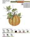 Три Дизайна машинной вышивки Тыквы - 2 размера