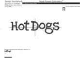 Три Хот-дога Дизайны машинной вышивки - 3 размера