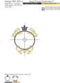 Три Обрамления для монограмм с короной Набор Дизайнов машинной вышивки
