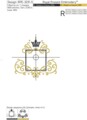 Три Обрамления для монограмм с короной Набор Дизайнов машинной вышивки