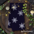 Три Снежинки Дизайны машинной вышивки - 2 размера
