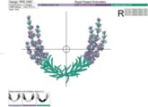 Венок из Лаванды Дизайн для машинной вышивки - 3 размера