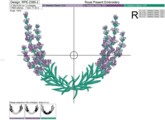Венок из Лаванды Дизайн для машинной вышивки - 3 размера