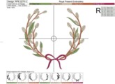 Верба пасхальный венок Дизайн машинной вышивки - 2 размера
