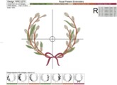 Верба пасхальный венок Дизайн машинной вышивки - 2 размера