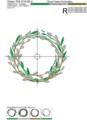 Верба пасхальный венок Дизайн машинной вышивки - 5 размеров