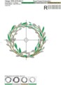 Верба пасхальный венок Дизайн машинной вышивки - 5 размеров