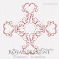 Викторианские Сердечки RedWork