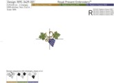 Виноград Дизайны машинной вышивки набор - 3 размера
