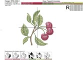 Вишни Набор Дизайнов машинной вышивки - 4 размера