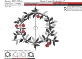 Вишни рамка Дизайн машинной вышивки - 6 размеров