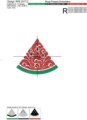 Витиеватый Арбуз Дизайн машинной вышивки - 4 размера