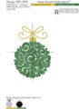 Витиеватый Новогодний Шар Дизайн машинной вышивки