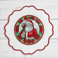 Витраж Санта Подставка под тарелку в 4 размерах
