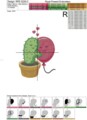 Влюбленный кактус и Шарик Дизайн машинной вышивки - 2 размера