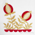 Якобинские Гранаты Дизайн машинной вышивки - 6 размеров