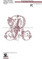 Заглавная буква R Дизайн машинной вышивки крестом
