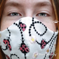 Защитная Маска для лица Божьи Коровки бесплатный дизайн машинной вышивки для взрослых и подростков - 3 размера