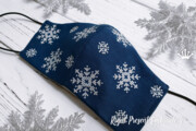 Зимняя Маска для Лица со снежинками Дизайн Машинной Вышивки