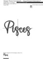 Знак Зодиака Рыбы Дизайн машинной вышивки - 6 размеров