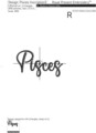 Знак Зодиака Рыбы Дизайн машинной вышивки - 6 размеров