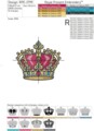 Золотая Королевская Корона Дизайн машинной вышивки