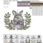 Кролик в ренессансном воротнике - 4 размера
