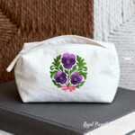 Анютины глазки орнамент бантом - 3 размера