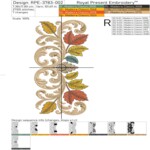 Барочный бордюр с листьями - 4 размера