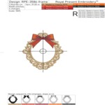 Барокко рамка с бантом - 5 размера