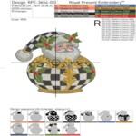Весёлый Санта в стиле барокко - 3 размера