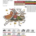 Дед Мороз на Северном Олене - 4 размера