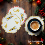 Рождественский ангел подставка под чашку - 4 размера