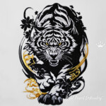 Черно-белый Тигр - 4 размера