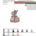 Два винтажных пасхальных кролика Набор - 3 размера