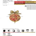 Элегантный новогодний шар с барочным орнаментом - 3 размера