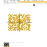 Фрагмент Бордюра розы квадратный - 4 размера