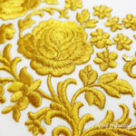 Фрагмент Бордюра розы прямоугольный - 4 размера