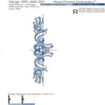 Глубокий Синий бордюры Барокко набор - 4 размера