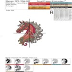 Голова Красная Лошадь барокко - 3 размера