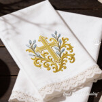 Христианский крест с барокко декором - 4 размера