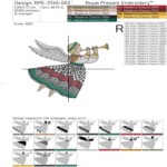 Клетчатый Рождественский Ангел с горном - 3 размера