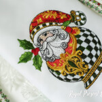 Клетчатый Санта с омелой - 3 размера